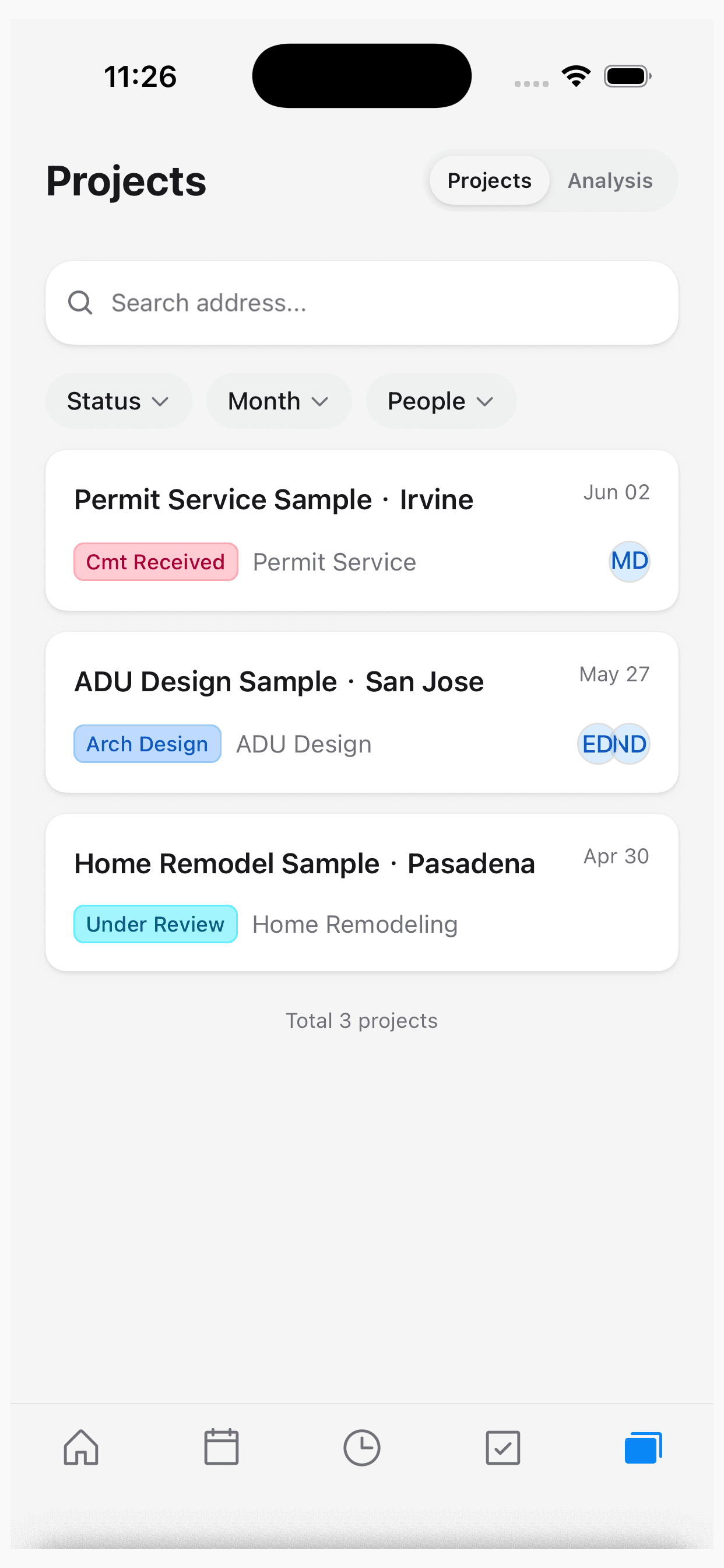 Celia mobile app dashboard screenshot