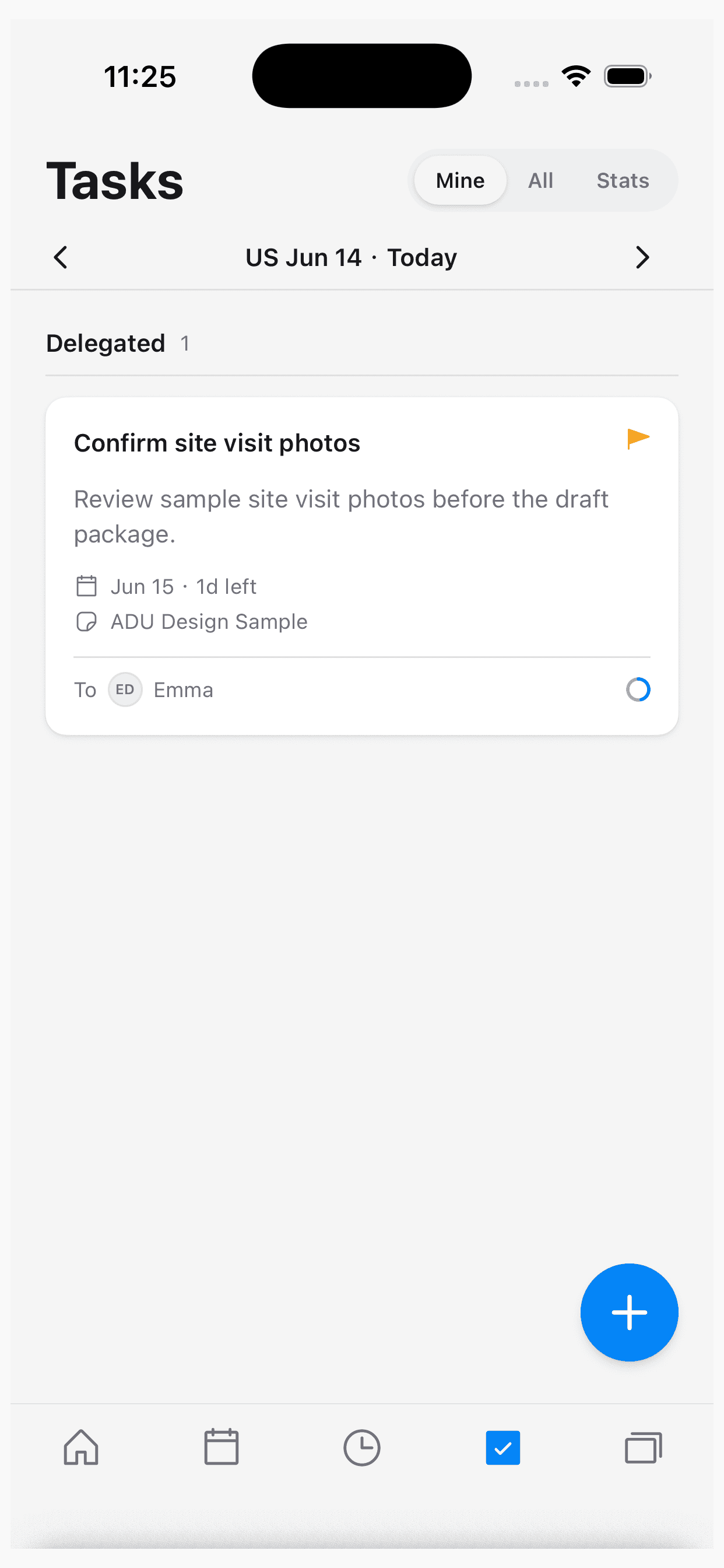 Celia mobile app project workflow screenshot